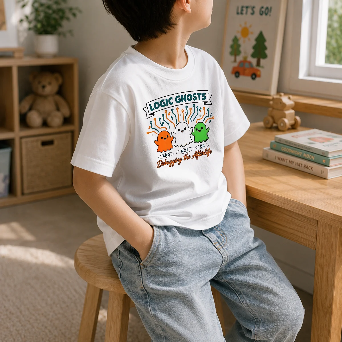 Awesome Logic Ghosts And Not Or Debugging The Afterlife Kids T-Shirt