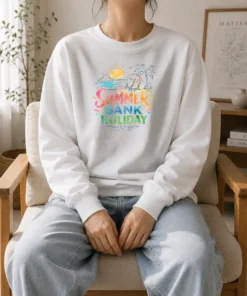 Funny Watercolor Beach Scene Summer Bank Holiday Relax Sweater