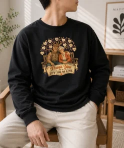 Hot Original Grandparents Day Vintage Family Love Thank You Long Sleeve Shirt