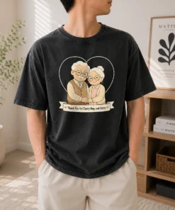 Nice Hot Grandparents Day Thank You Gift Minimalist Washed T-Shirt