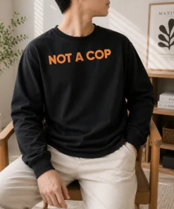 Nice Not A Cop Undercover Police Law Enforcement Long Sleeve Shirt