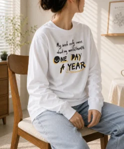 Official Mental Health Awareness Apparel My Work Only Cares About Mental Health One Day A Year Long Sleeve Shirt