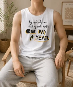 Official Mental Health Awareness Apparel My Work Only Cares About Mental Health One Day A Year Tank Top