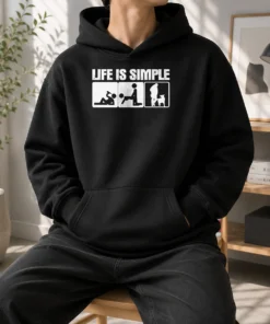 Premium Life Is Simple Drinking Dog Funny Beer Patrol Police K9 Hoodie
