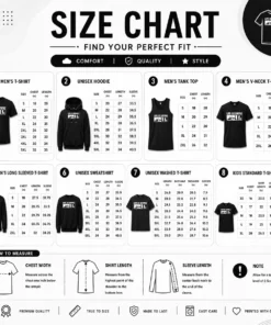 Size chart for Premium Life Is Simple Drinking Dog Funny Beer Patrol Police K9 with measurements in inches and cm to help choose the right fit