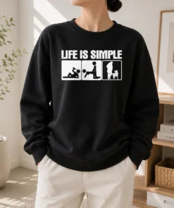 Premium Life Is Simple Drinking Dog Funny Beer Patrol Police K9 Sweater