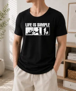 Premium Life Is Simple Drinking Dog Funny Beer Patrol Police K9