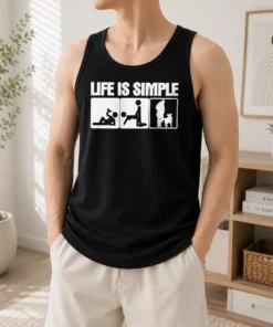 Premium Life Is Simple Drinking Dog Funny Beer Patrol Police K9 Tank Top