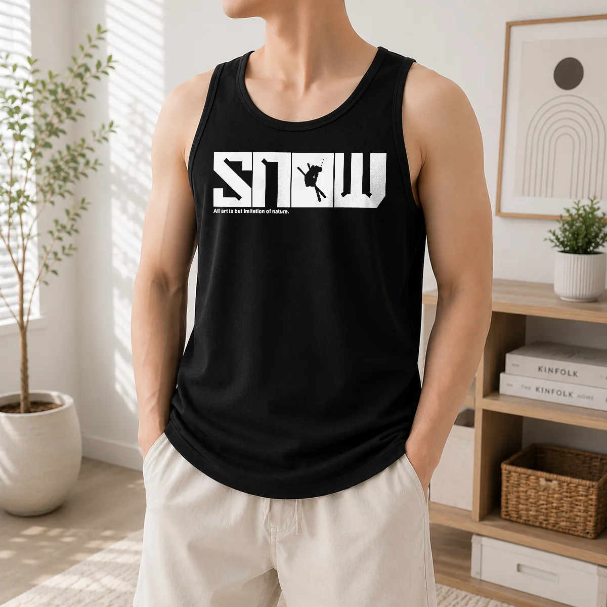 Pretty Snow Skiing All Art Is But Imitation Of Nature Tank Top