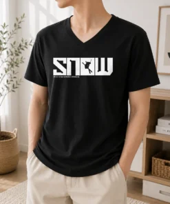 Pretty Snow Skiing All Art Is But Imitation Of Nature V-Neck Shirt